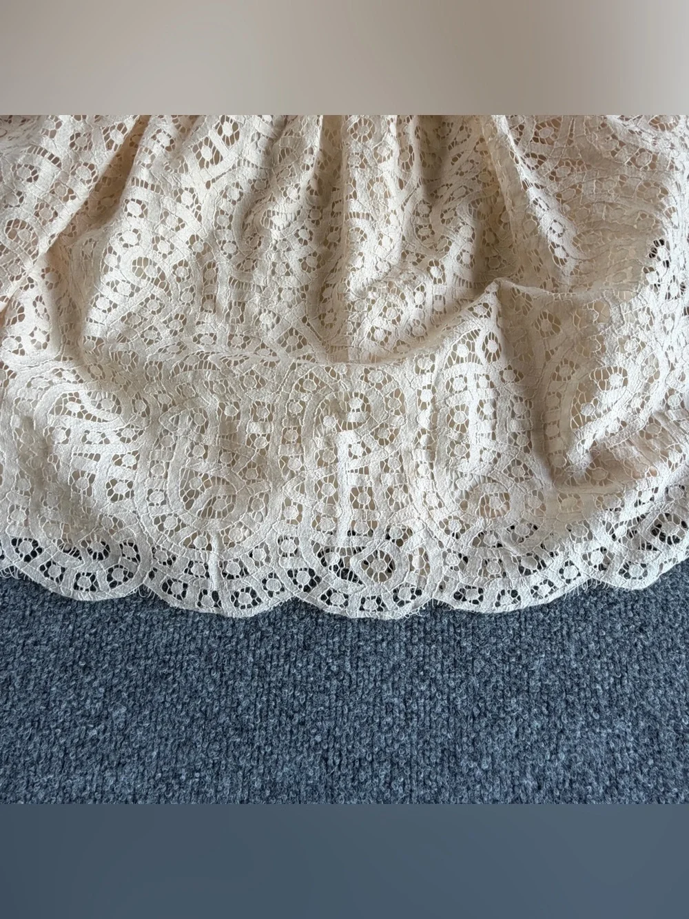 J. Crew Women’s 00 Beige Lace Fit-and-Flare Dress